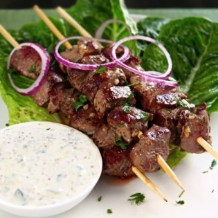 Lamb Kebab & Mint Sauce