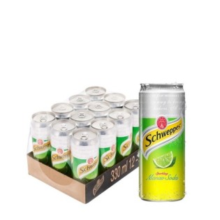 Schweppes Manao Soda (Green) Pack x 12 (330ml Can)