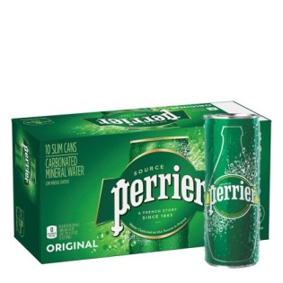 Perrier Carbonated Mineral Water Pack x 10 (250ml Can)