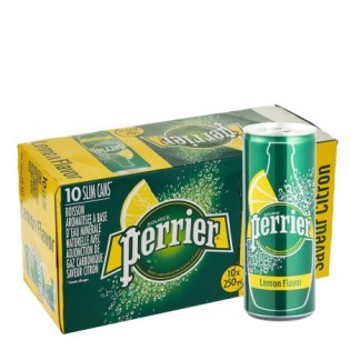 Perrier Lemon With Carbonated Water Pack x 12 (250ml Can)