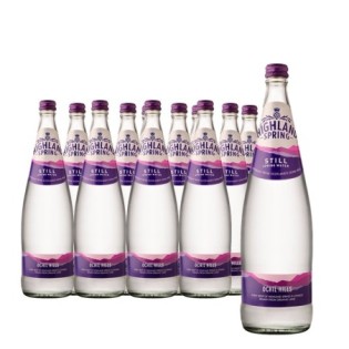 Highland Spring Still Spring Water (Glass) Pack x 12 (750ml Bottle)